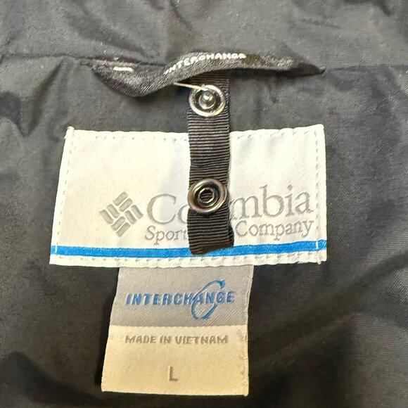 Columbia Interchange Waterproof Jacket Men’s L Black with Removable Fleece Liner - Picture 7 of 13